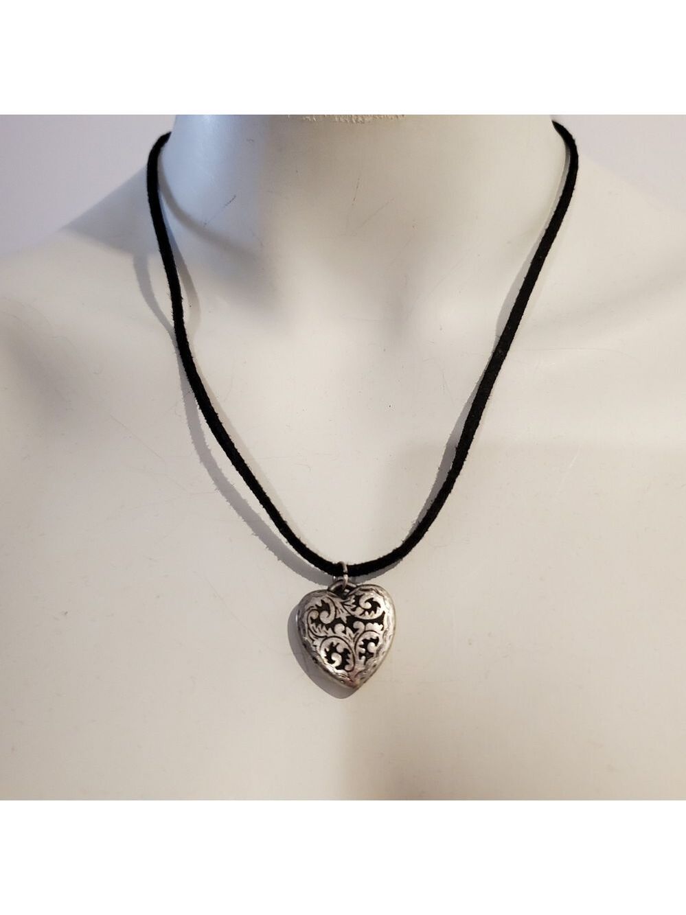 Vintage Gothic Heart Medallion Necklace